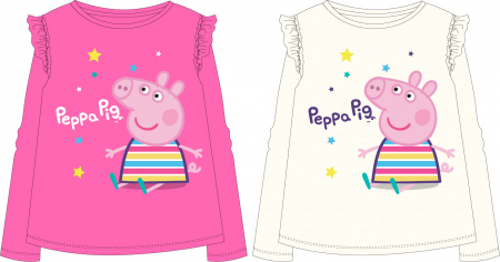 Bluze-Tricouri Fete - Bluza maneca lunga pentru fete cu personaj Peppa Pig - 52 02 939