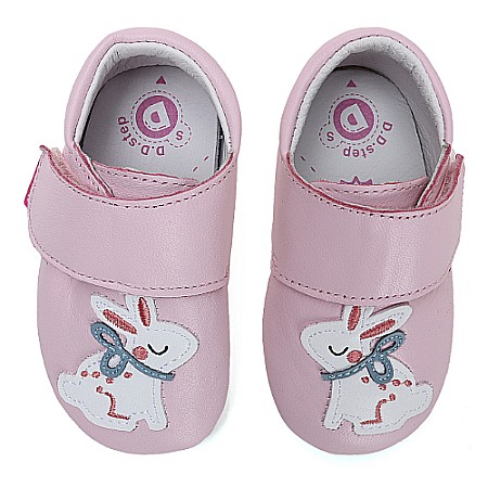 Pantofiori de interior copii fete din piele DD Step, Roz -  K1596-41264 [2]