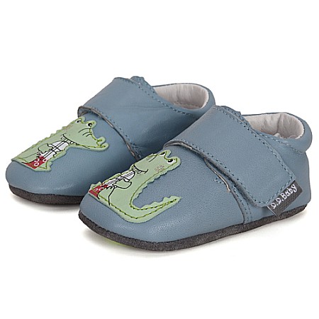 Pantofiori de interior copii baieti din piele DD Step, Albastru - K1596-41603 [0]