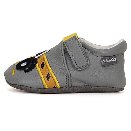 Pantofiori de interior copii baieti din piele DD Step, Gri - K1596-41928 [1]
