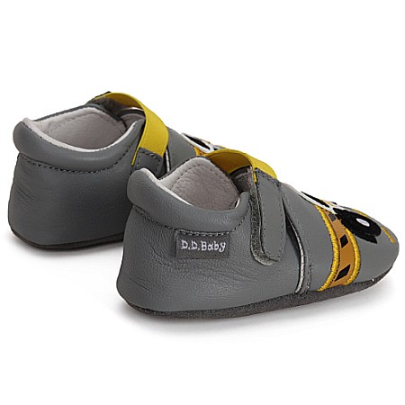 Pantofiori de interior copii baieti din piele DD Step, Gri - K1596-41928 [5]
