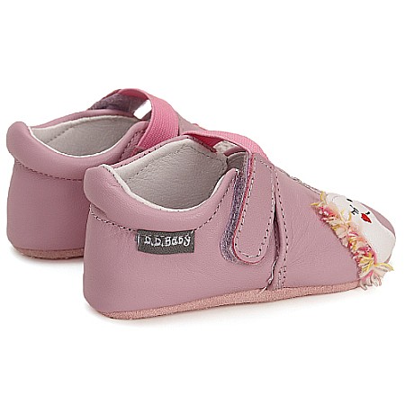 Pantofiori de interior copii fete din piele DD Step, Roz - K1596-41516 [4]