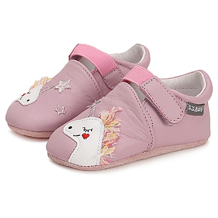 Pantofiori de interior copii fete din piele DD Step, Roz - K1596-41516 [0]