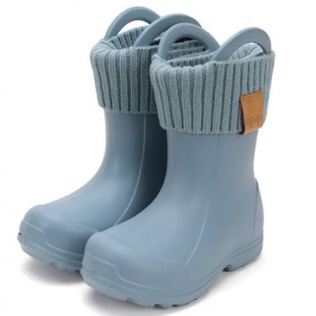 Cizme baieti - Cizme ploaie copii baieti impermeabile DD Step, Albastru - 106-52859