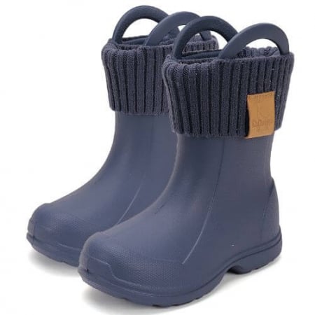 Cizme baieti - Cizme ploaie copii baieti impermeabile DD Step, Albastru - 106-52820