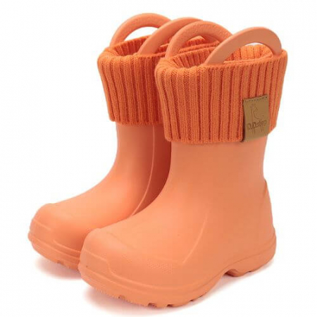 Noua Colectie De Toamna - Cizme ploaie copii fete impermeabile DD Step, Portocaliu - 106-52225
