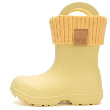 Cizme ploaie copii fete impermeabile DD Step, Galben - 106-52295 [2]