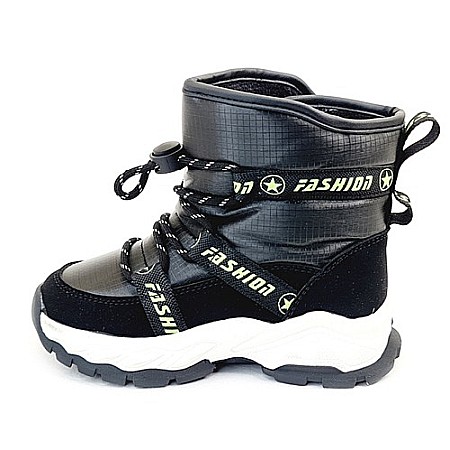 Cizme copii baieti impermeabile îmblănite WeeStep, Negru - R190667025 BK [1]