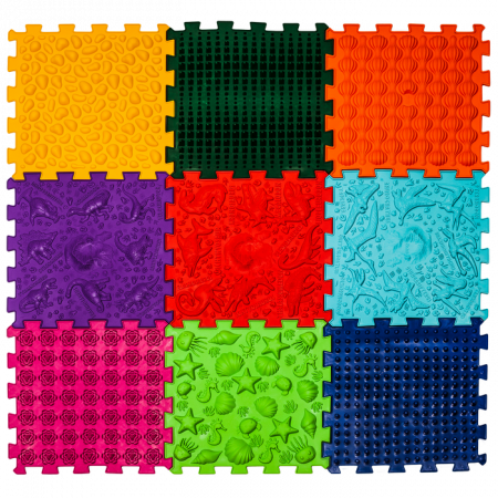 Covoras de masaj Ortek Dinozauri Puzzle-uri 9 elemente + 6 triunghiuri [2]