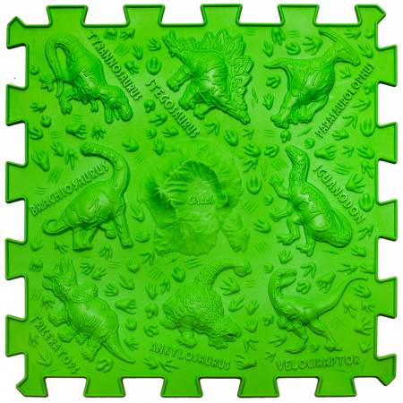 Covoras de masaj Ortek Dinozauri Puzzle-uri 9 elemente + 6 triunghiuri [12]
