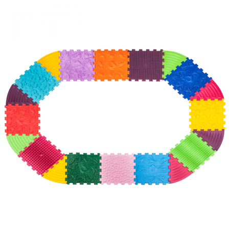 Covoras de masaj Ortek Dinozauri Puzzle-uri 12 elemente + 8 triunghiuri [4]