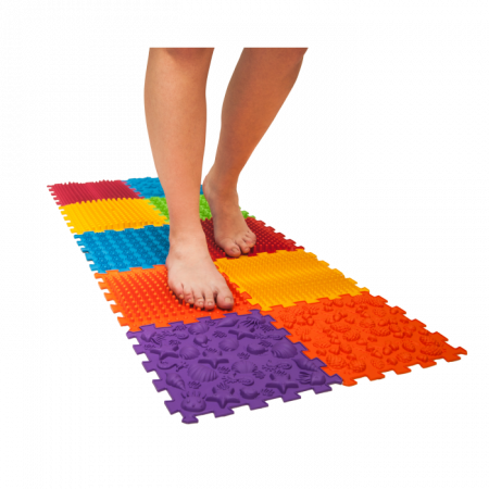 Coltul Ortopedic - Covoras de masaj pentru reabilitare "Ortek Mix" 10 elemente Rigid