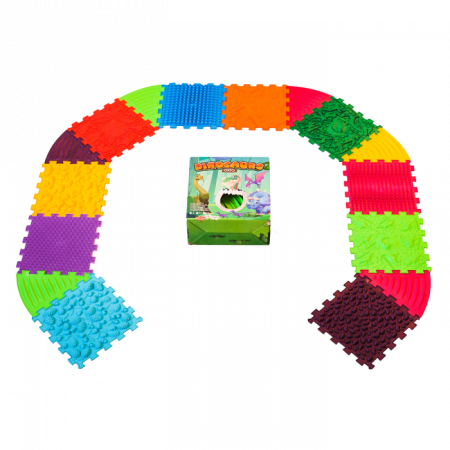 Covoras de masaj Ortek Dinozauri Puzzle-uri 10 elemente + 6 triunghiuri [7]