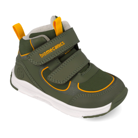 Colecții Noi - Ghete băieți Biomecanics Wider Urban, Verde Kaki/Galben - 261177-B801FB