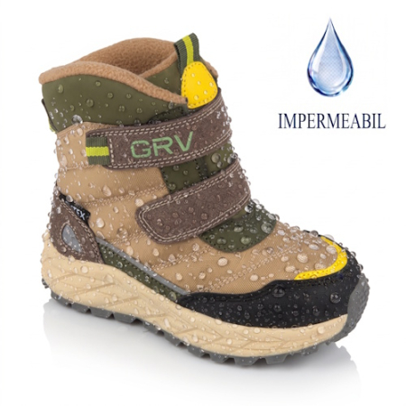 Noua Colectie Garvalin - Ghete băieți îmblănite impermeabile Garvalin, Maro - 261845-B172