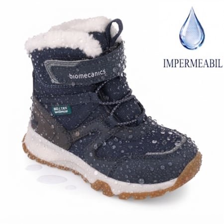 Ghete Baieti - Ghete băieți îmblănite și impermeabile Biomecanics, Azul Marino - 261257-A089