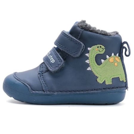 Ghete Baieti - Ghete copii baieti din piele imblanite DD Step, Albastru - W066-52525A