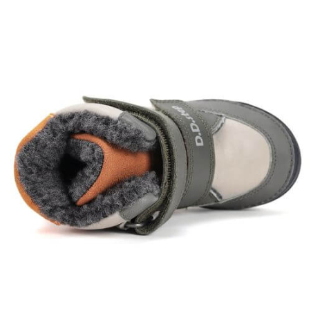 Ghete copii baieti din piele imblanite DD Step, Khaki - W040-52404A [5]