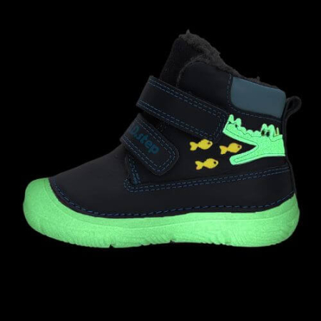 Ghete copii baieti din piele imblanite DD Step, Albastru - W082-52462A [1]