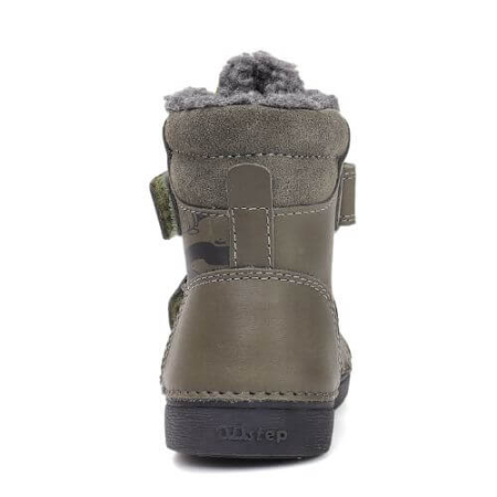 Ghete copii baieti din piele imblanite DD Step, Khaki - W068-52998 [5]