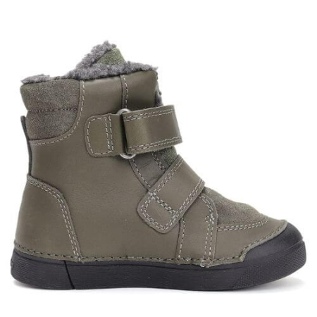 Ghete copii baieti din piele imblanite DD Step, Khaki - W068-52998 [4]