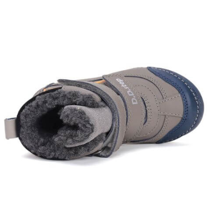 Ghete copii baieti din piele imblanite cu LED DD Step, Khaki - W050-42707A [3]