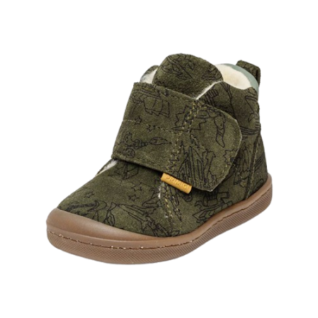 Ghete băieți din piele îmblănite Primigi, Verde Kaki - 8900266 [1]