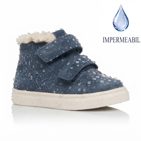 Colecții Noi - Ghete băieți din piele naturală Geox Nashik, Albastru Navy - B666HA_00022_C4002