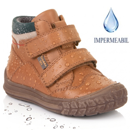 Ghete & Cizme Junior - Ghete copii baieti impermeabile din piele Froddo, Maro - G3110236-2