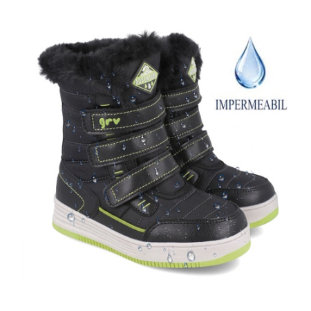 Cizme baieti - Ghete impermeabile din piele Garvalin 251847-A054