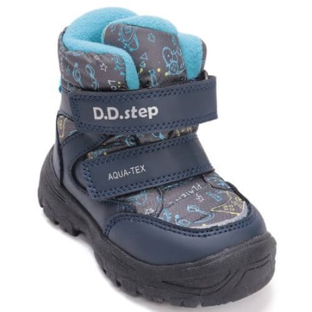 Ghete Baieti - Ghete copii baieti impermeabile si imblanite DD Step, Albastru - P081-52299A