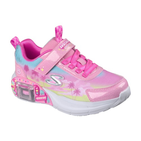 Pantofiori sport fete - Pantofi fete Skechers Garage Glam Racer, Roz - 304351L-PKMT
