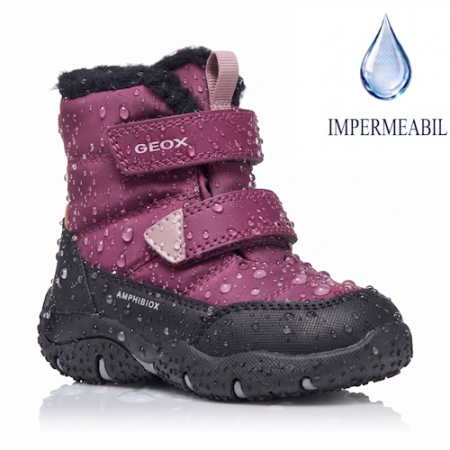 Incaltaminte Fete - Ghete fete impermeabile Geox Amphibiox, Vișiniu - B4654C_0FU54_C8244