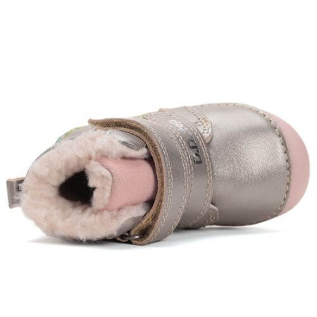 Ghete copii fete din piele imblanite DD Step, Bej - W015-52997 [5]