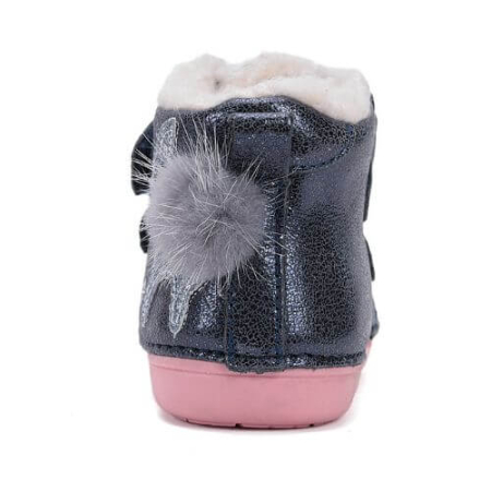 Ghete copii fete din piele imblanite DD Step, Albastru - W066-52733A [3]