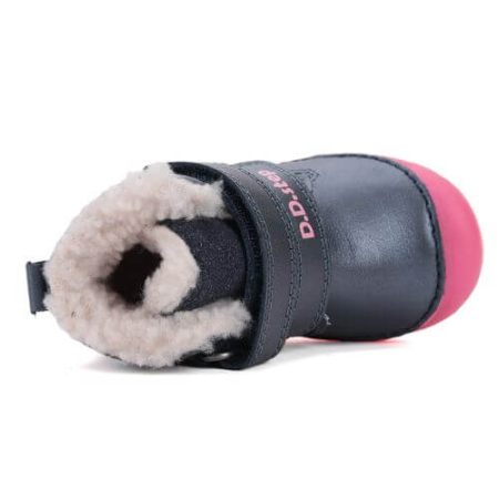 Ghete copii fete din piele imblanite DD Step, Albastru - W082-52314 [6]