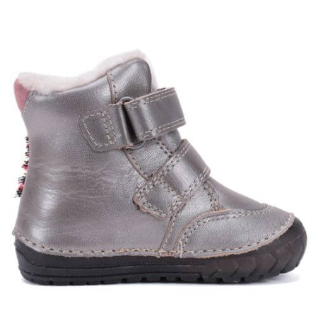 Ghete copii fete din piele imblanite DD Step, Argintiu - W029-52766 [5]