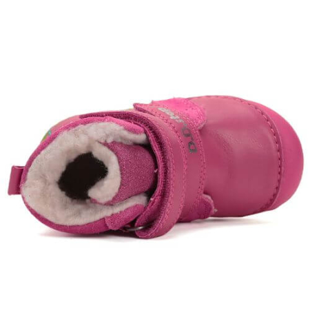 Ghete copii fete din piele imblanite DD Step, Roz - W015-52997A [5]