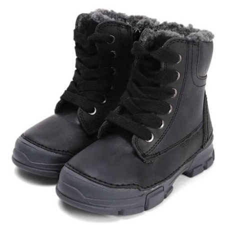 Ghete - Ghete copii fete din piele imblanite DD Step, Negru - W056-52456B