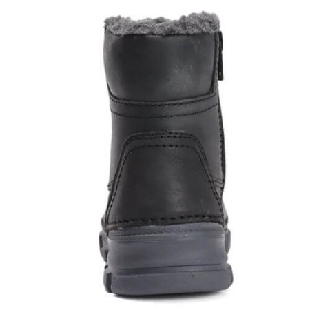 Ghete copii fete din piele imblanite DD Step, Negru - W056-52456B [4]