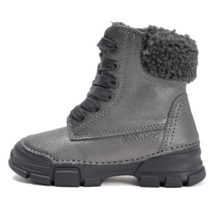 Ghete copii fete din piele imblanite DD Step, Gri - W056-52456C [1]