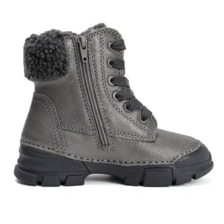 Ghete copii fete din piele imblanite DD Step, Gri - W056-52456C [4]