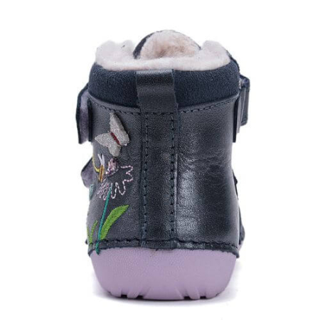Ghete copii fete din piele imblanite DD Step, Mov - W015-52997B [3]