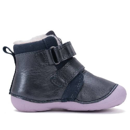 Ghete copii fete din piele imblanite DD Step, Mov - W015-52997B [4]