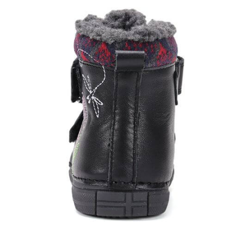 Ghete copii fete din piele imblanite DD Step, Negru - W049-52654A [6]