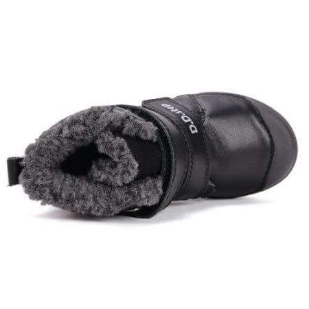 Ghete copii fete din piele imblanite DD Step, Negru - W049-52654A [5]