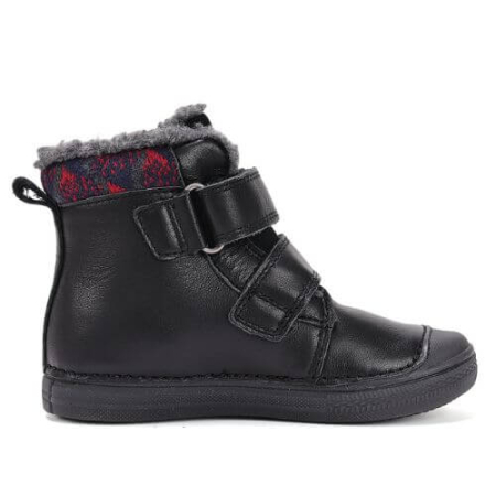 Ghete copii fete din piele imblanite DD Step, Negru - W049-52654A [3]