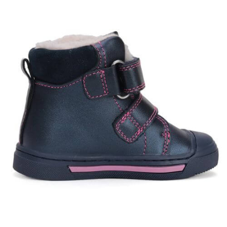 Ghete copii fete supinate din piele imblanite Ponte 20, Albastru - DA07-4-2232C [2]