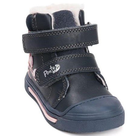 Ghete copii fete supinate din piele imblanite Ponte 20, Albastru - DA07-5-2491B [2]