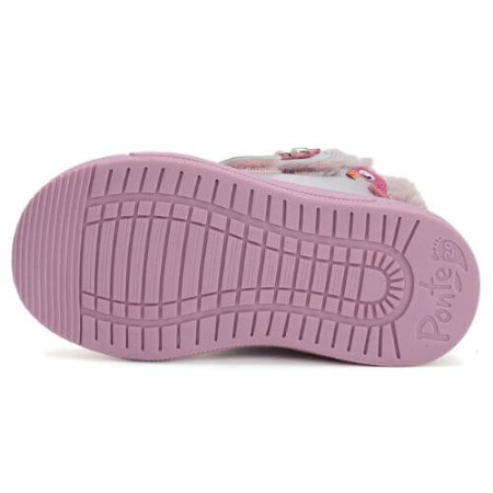 Ghete copii fete supinate din piele imblanite Ponte 20, Argintiu - DA07-4-2232B [5]